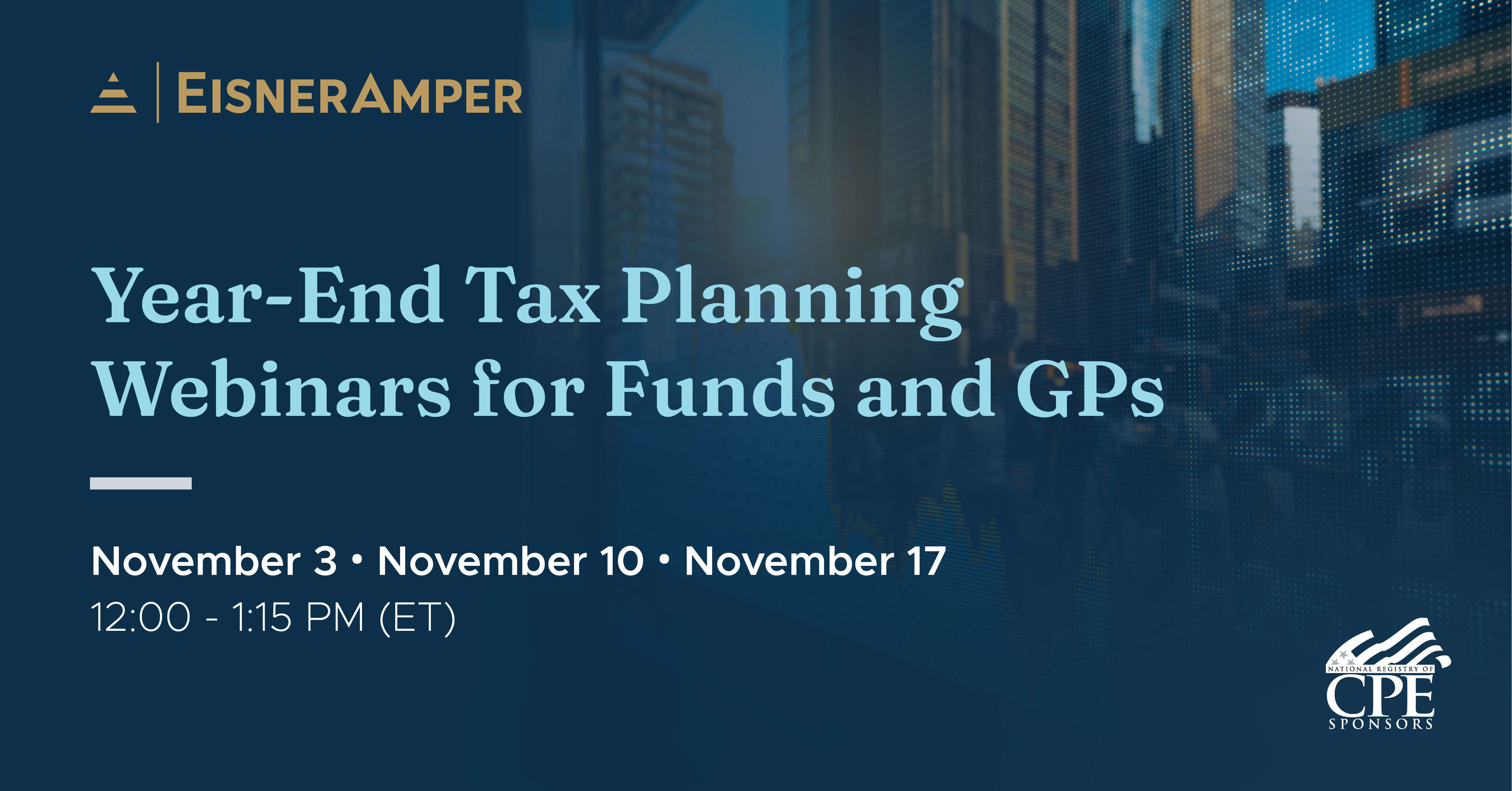 Year-End Tax Strategies for Fund Managers | EisnerAmper